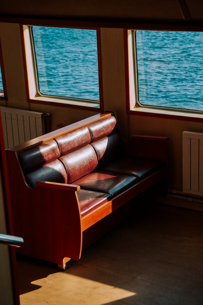 Empty Seat inside a Ferry